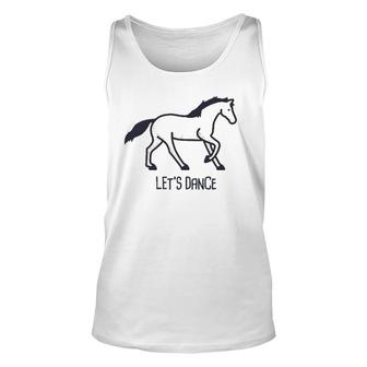 Let's Dance - Cute Equestrian Dressage Unisex Tank Top | Mazezy