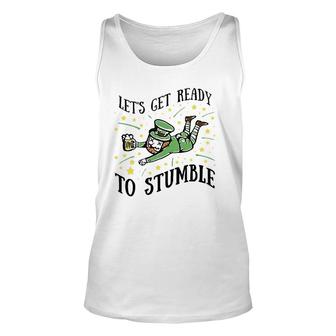 Let's Get Ready To Stumble Drinking Beer St Patrick's Day Unisex Tank Top | Mazezy