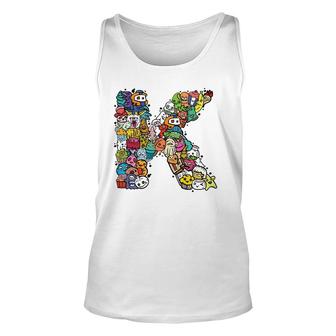 Letter K Alphabet K Name Initial Monogrammed S Unisex Tank Top | Mazezy