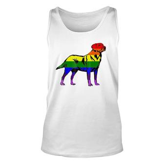 Lgbt Gay Pride Flag Labrador Retriever Vintage Unisex Tank Top | Mazezy