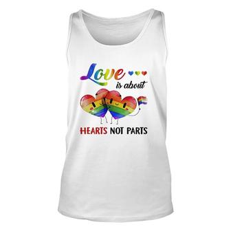 Lgbt Love Is About Hearts Unisex Tank Top | Mazezy