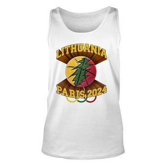 Lithuania Basketball Paris Lithuania Strong Apparel Unisex Tank Top | Mazezy