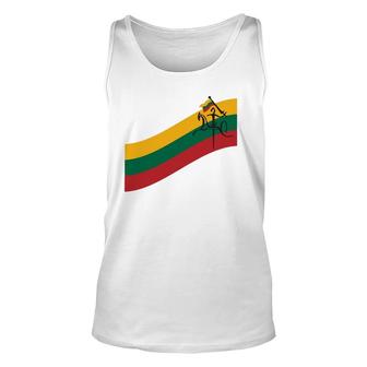 Lithuanian Banner Vytis - Lithuania Strong Unisex Tank Top | Mazezy