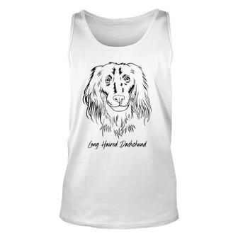 Long Haired Dachshund Dog Lover Gift Unisex Tank Top | Mazezy