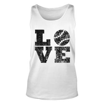 Love Baseball Funny Game Day Lover Unisex Tank Top | Mazezy