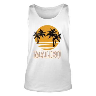 Malibu Retro 70'S Vintage Beach Vacation Gift Unisex Tank Top | Mazezy