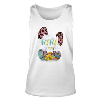 Mama Bunny Leopard Ears Matching Easter Bunny Egg Hunting Unisex Tank Top - Thegiftio UK