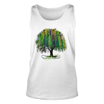 Mardi Gras Tree Beads New Orleans 2022 Watercolor Vintage Raglan Baseball Tee Tank Top | Mazezy