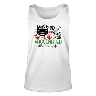 Masked And Vaccinated Mortician Unisex Tank Top | Mazezy