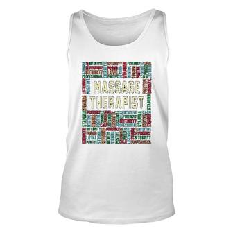 Massage Therapist Gifts Heart Therapy Chiropractor Unisex Tank Top - Thegiftio UK