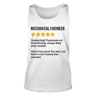 Mechanical Engineer Review Unisex Tank Top | Mazezy UK