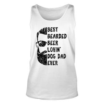 Mens Best Bearded Beer Lovin' Dog Dad Ever Gift For Man Unisex Tank Top | Mazezy