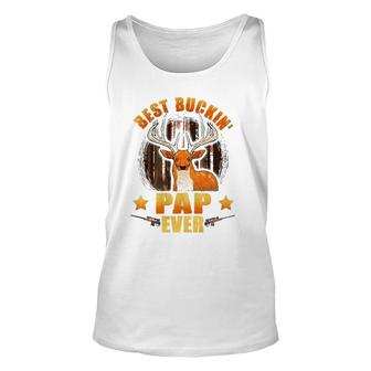 Mens Best Buckin' Pap Ever Deer Hunting Father's Day Gifts Unisex Tank Top | Mazezy