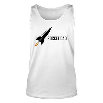 Mens Father's Day Rocket Dad Gift Unisex Tank Top | Mazezy