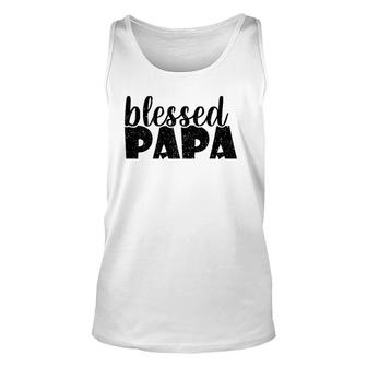 Mens Papa Grandpa Proud New Dad Blessed Papa Father's Day Unisex Tank Top | Mazezy