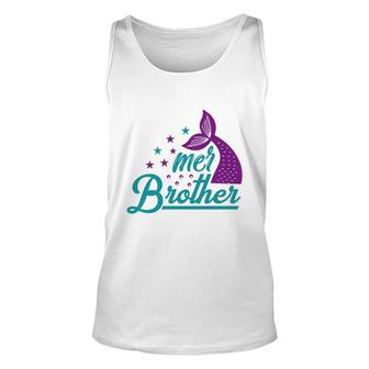 Mer Brother Purle Graphics Mermaid Matching Family Unisex Tank Top - Thegiftio UK