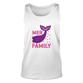 Mer Pink Family Mermaid Matching Family Unisex Tank Top - Thegiftio UK
