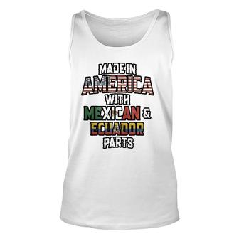 Mexican And Ecuadorian Made In America Mix Heritage Vintage Unisex Tank Top | Mazezy