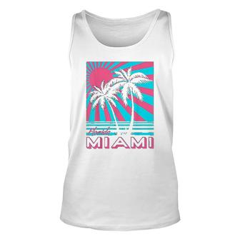 Miami Beach Florida Miami Palm Trees Unisex Tank Top | Mazezy