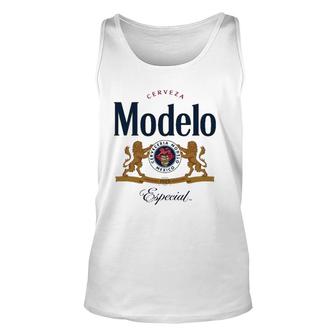Modelo Especial Can Label Unisex Tank Top | Mazezy
