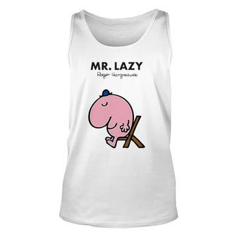 Mr Men Mr Lazy Roger Hargreaves Unisex Tank Top | Mazezy
