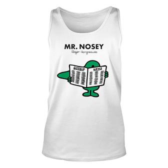 Mr Men Mr Nosey Roger Hargreawes Unisex Tank Top | Mazezy