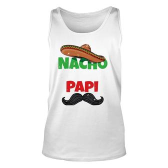 Nacho Average Papi Mexican Father Day Apparel Latino Dad Unisex Tank Top | Mazezy