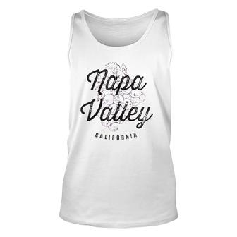 Napa Valley California Wine Country Vintage Tee Zip Unisex Tank Top | Mazezy