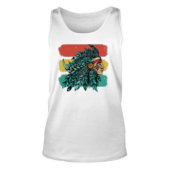 Native American Indian Tribe Lovers Vintage Unisex Tank Top | Mazezy