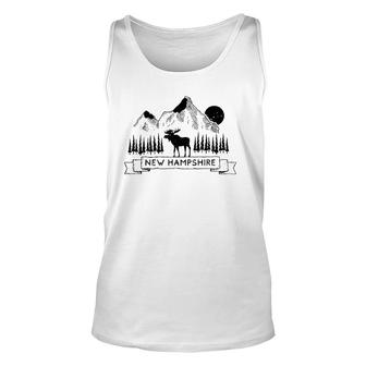 New Hampshire Mountain Moose Cool New Hampshire Gift Unisex Tank Top | Mazezy