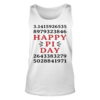 Number Pi Happy Pi Day Exciting Unisex Tank Top - Thegiftio UK