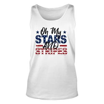 Oh My Stars And Stripes Fourth Of July Unisex Tank Top | Mazezy