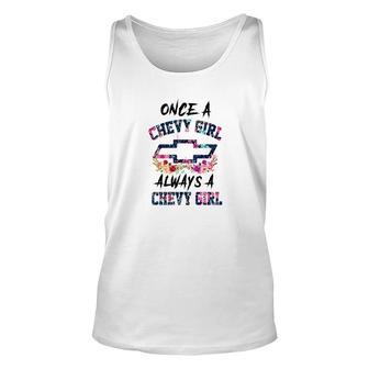 Once A Chevy Girl Always A Chevy Girl Unisex Tank Top - Thegiftio UK