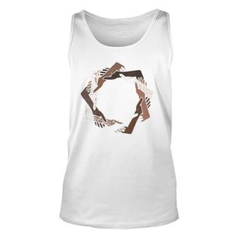 We Are One Human Nine Pointed Star Baha'i Clothing V-Neck Tank Top | Mazezy