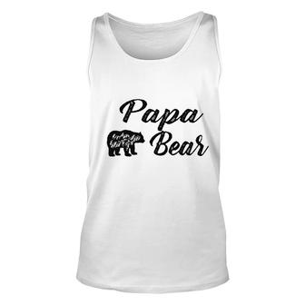 Papa Bear For Dad Fathers Day Protector Of The Family Unisex Tank Top - Thegiftio UK