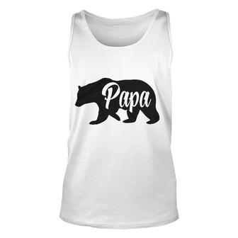  Papa Bear Funny Gifts For Birthday Unisex Tank Top - Seseable
