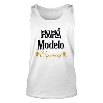 Papá Modelo Especial Mexican Beer Father's Day Unisex Tank Top | Mazezy