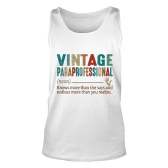 Paraprofessional Teaching Assistant Unisex Tank Top | Mazezy