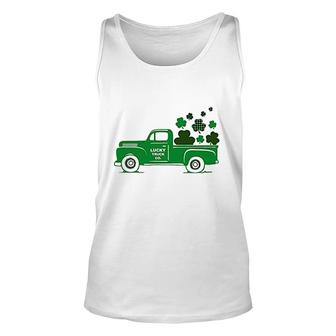 Patrick’S Day Loads Of Luck Shamrock Truck Lucky Gifts Unisex Tank Top - Thegiftio UK
