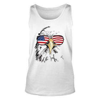 Mens Patriotic Bald Eagle Usa American Flag 4Th Of July Cool Tank Top | Mazezy
