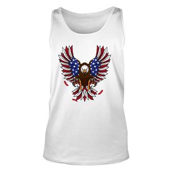 Patriotic July 4Th Usa Eagle Lovers American Flag Eagle Unisex Tank Top | Mazezy