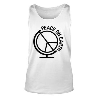 Peace On Earth Freedom Sign On A Globe World Peace Demo Tank Top | Mazezy