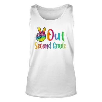 Peace Out Second Grade Tie Dye Graduation Class Of 2021 Ver2 Tank Top | Mazezy