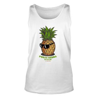 Ponte Vedra Beach Florida Fl Cute Pineapple Sunglasses Premium Tank Top | Mazezy