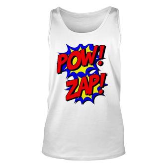 Pow Zap Superhero Lover Tee Unisex Tank Top | Mazezy