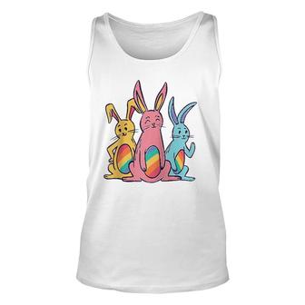 Pride Easter Bunny Rainbow Colors Lgbt Heart Bunnies Easter Tank Top | Mazezy