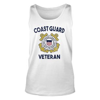 Proud Us Coast Guard Veteran Military Pride Unisex Tank Top | Mazezy