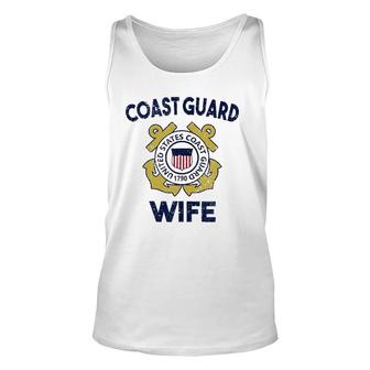 Proud Us Coast Guard Wife Military Pride Tank Top Unisex Tank Top | Mazezy