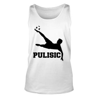 Pulisic Soccer Football Fan Silhouette And Football S Unisex Tank Top | Mazezy