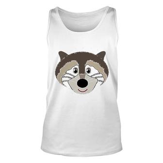Raccoon Animal Face Unisex Tank Top | Mazezy